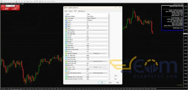 SpaceX Trader Pro EA MT4 Inputs