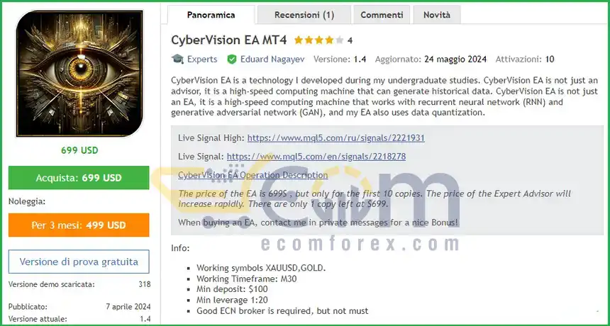 CyberVision EA Features