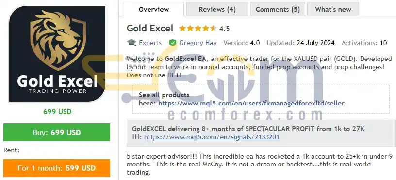 Gold Excel EA