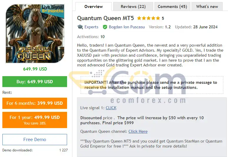 Quantum Queen EA MT5