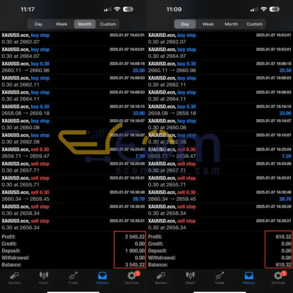 Gold VIP EA Live Result