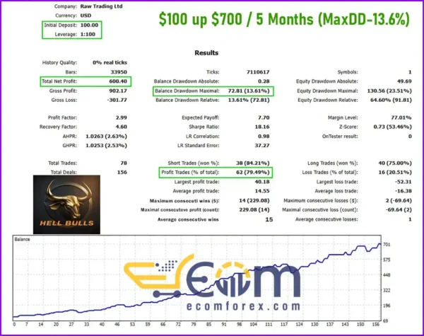 Hell Bulls EA Backtest