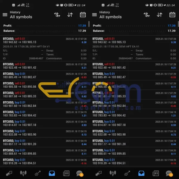 SEMI HFT EA MT4 Live Signal