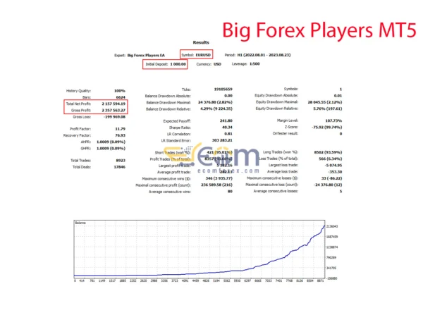 Big Forex Players MT5 Backtest