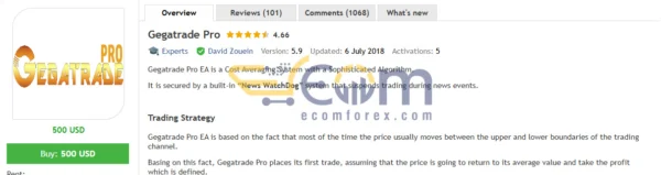 Gegatrade Pro EA MT4 Review