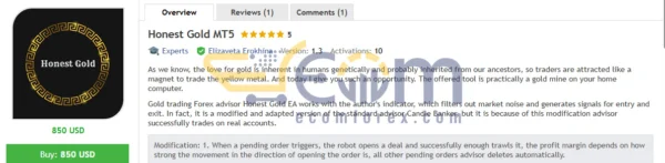 Honest Gold MT5 Review