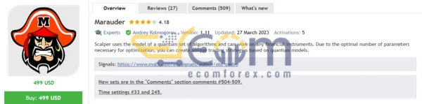 Marauder EA MT4 Review