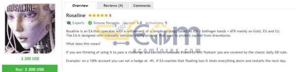 Rosaline EA MT5 Reviews