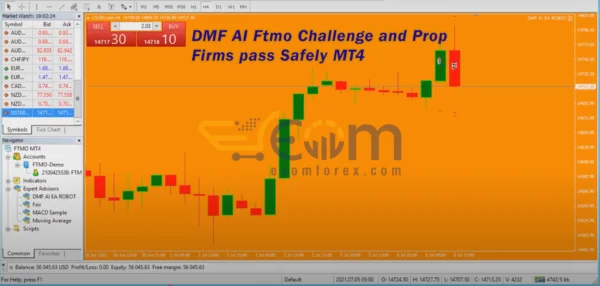 DMF AI Ftmo Challenge and Prop Firms pass Safely MT4 Reviews
