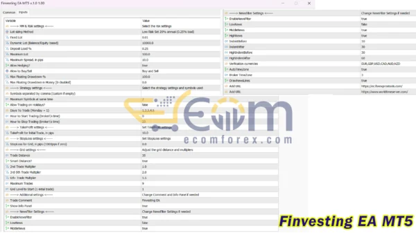 Finvesting EA MT5 Review