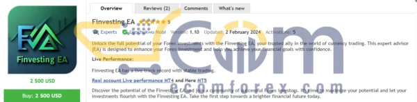 Finvesting EA MT5 Reviews
