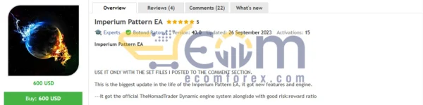 Imperium Pattern EA MT4 Review