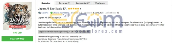 Japan AI Exo Scalp EA MT5 Review