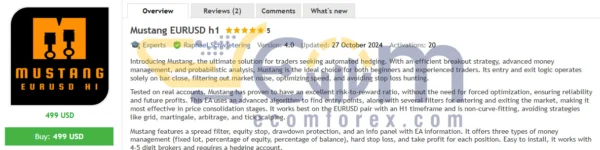 Mustang EURUSD H1 MT4 Review