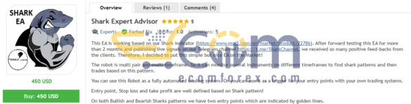 Shark Expert Advisor MT4 Review