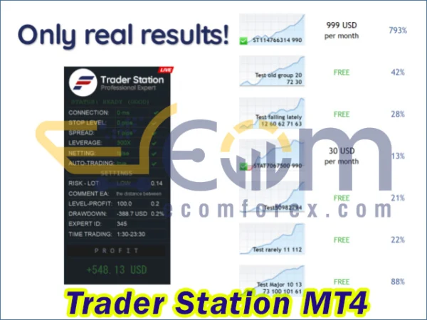 Trader Station MT4 Live Result