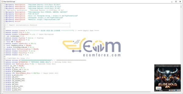 Elise EA Source Code MQ4 & MQ5 Reviews