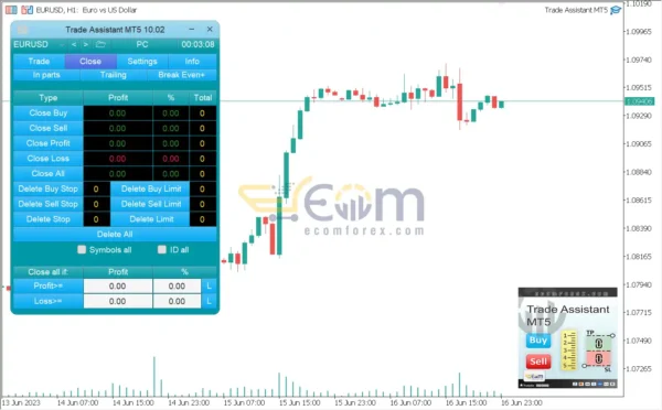 Trade Assistant MT5 Setting