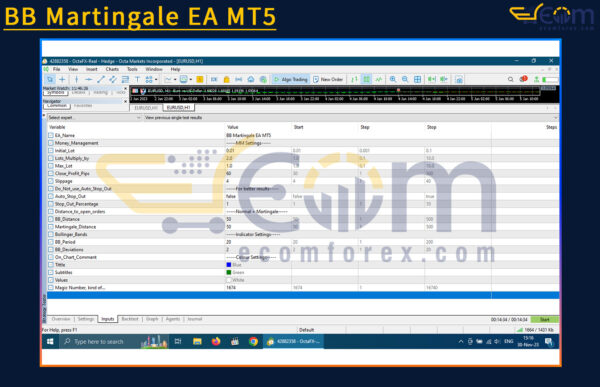 BB Martingale EA MT5 Review