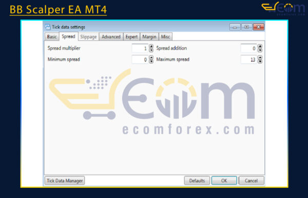 BB Scalper EA MT4 Setting