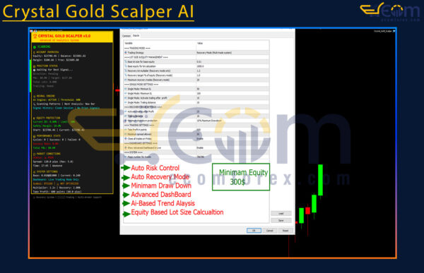 Crystal Gold Scalper AI Neural Recovery System MT5 Input