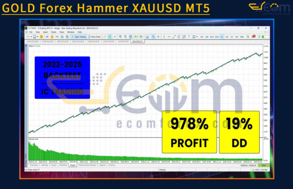GOLD Forex Hammer XAUUSD MT5 Backtest