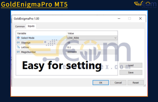 GoldEnigmaPro MT5 Input