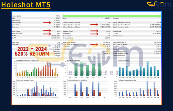 Holeshot MT5 Backtest Result