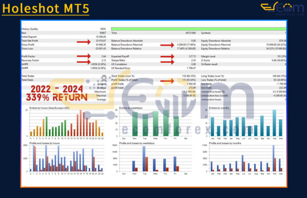 Holeshot MT5 Backtests