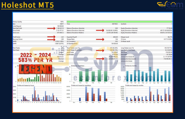 Holeshot MT5 Backtests Result