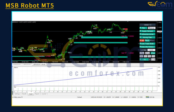 MSB Robot MT5 Backtest