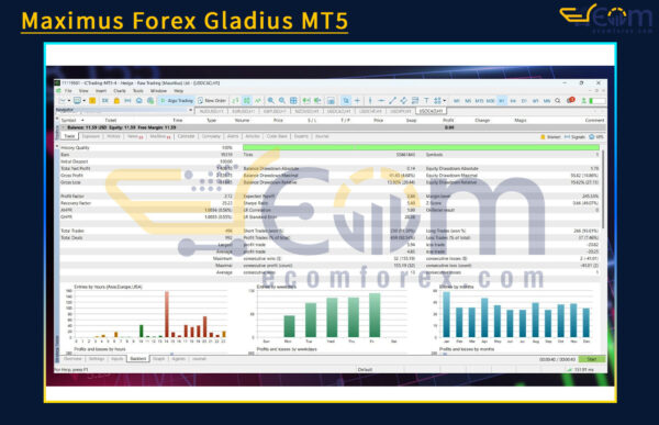 Maximus Forex Gladius MT5 Backtest