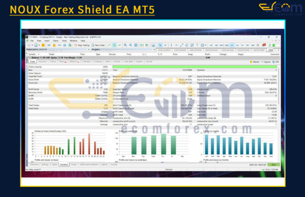 NOUX Forex Shield EA MT5 Backtests