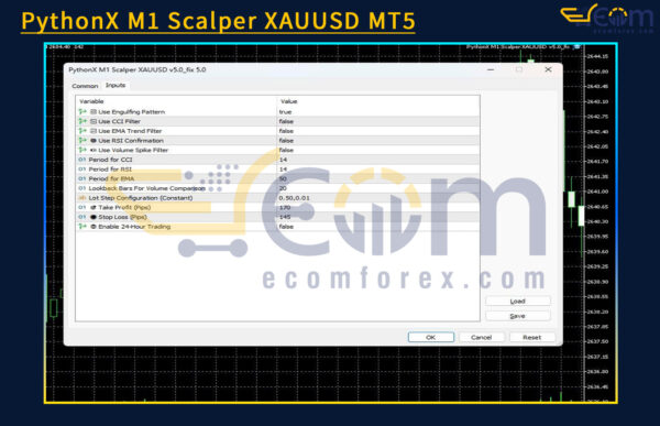 PythonX M1 Scalper XAUUSD MT5 Review
