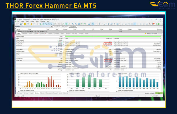 THOR Forex Hammer EA MT5 Backtest