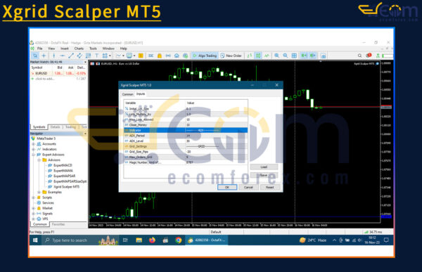 Xgrid Scalper MT5 Setting