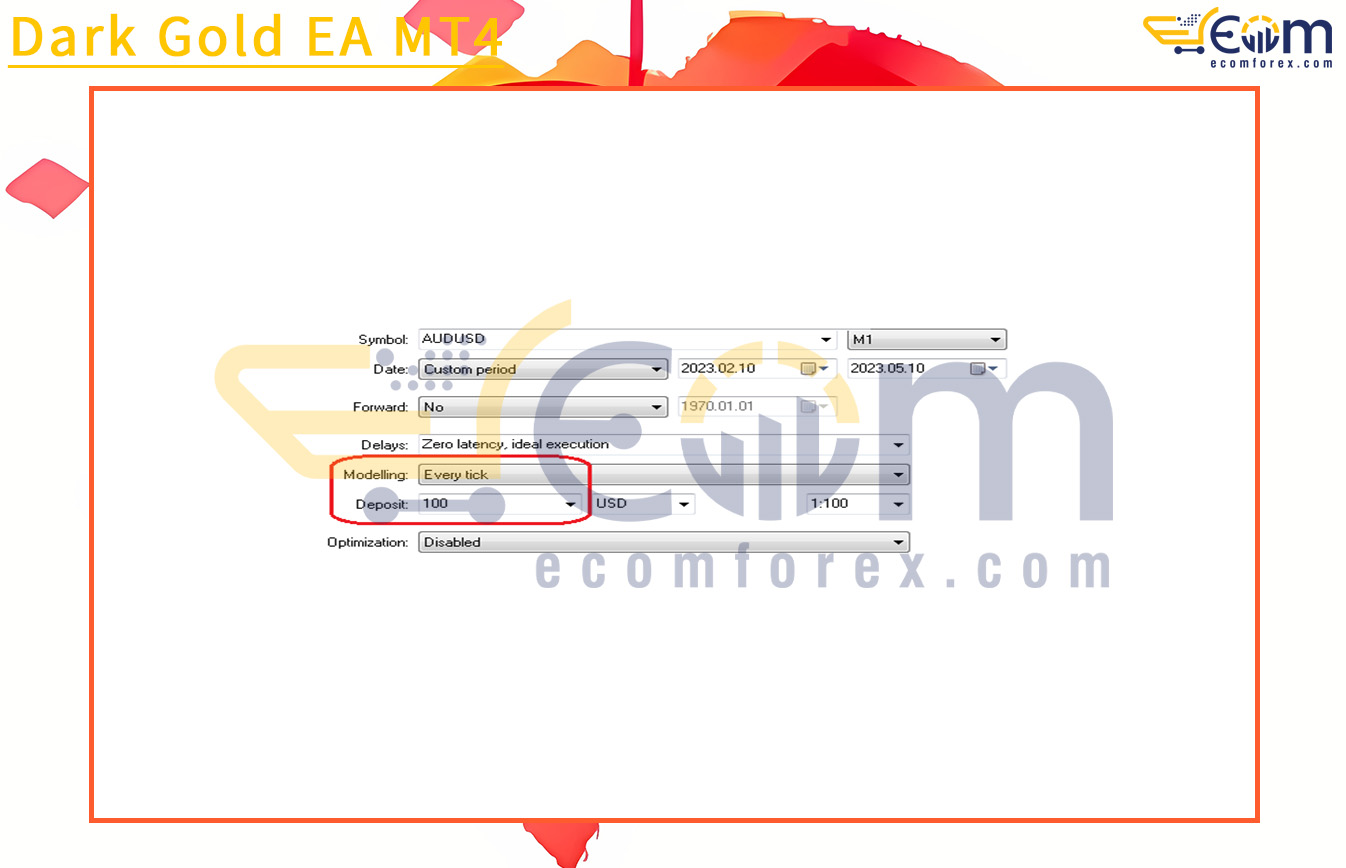 Dark Gold EA MT4 Input