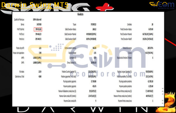 Darwin Swing MT5 Backtest