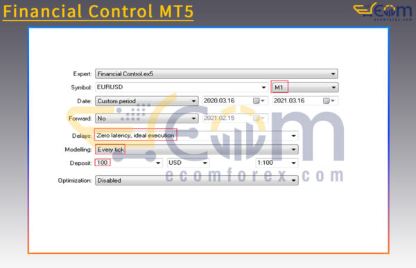 Financial Control MT5 Input