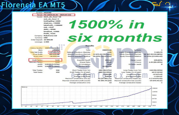 Florencia EA MT5 Backtests