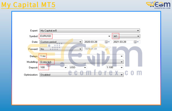 My Capital MT5 Input