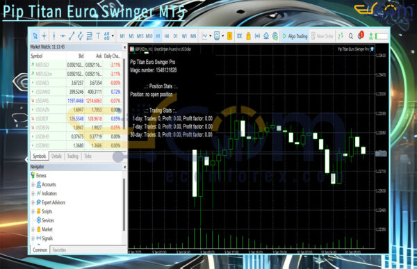 Pip Titan Euro Swinger MT5 Backtests
