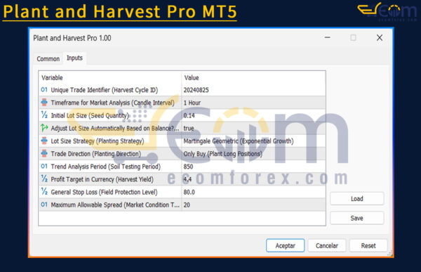 Plant and Harvest Pro MT5 Review