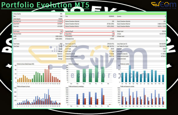Portfolio Evolution MT5 Backtest Result