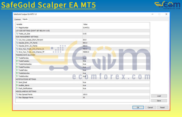 SafeGold Scalper EA MT5 Review