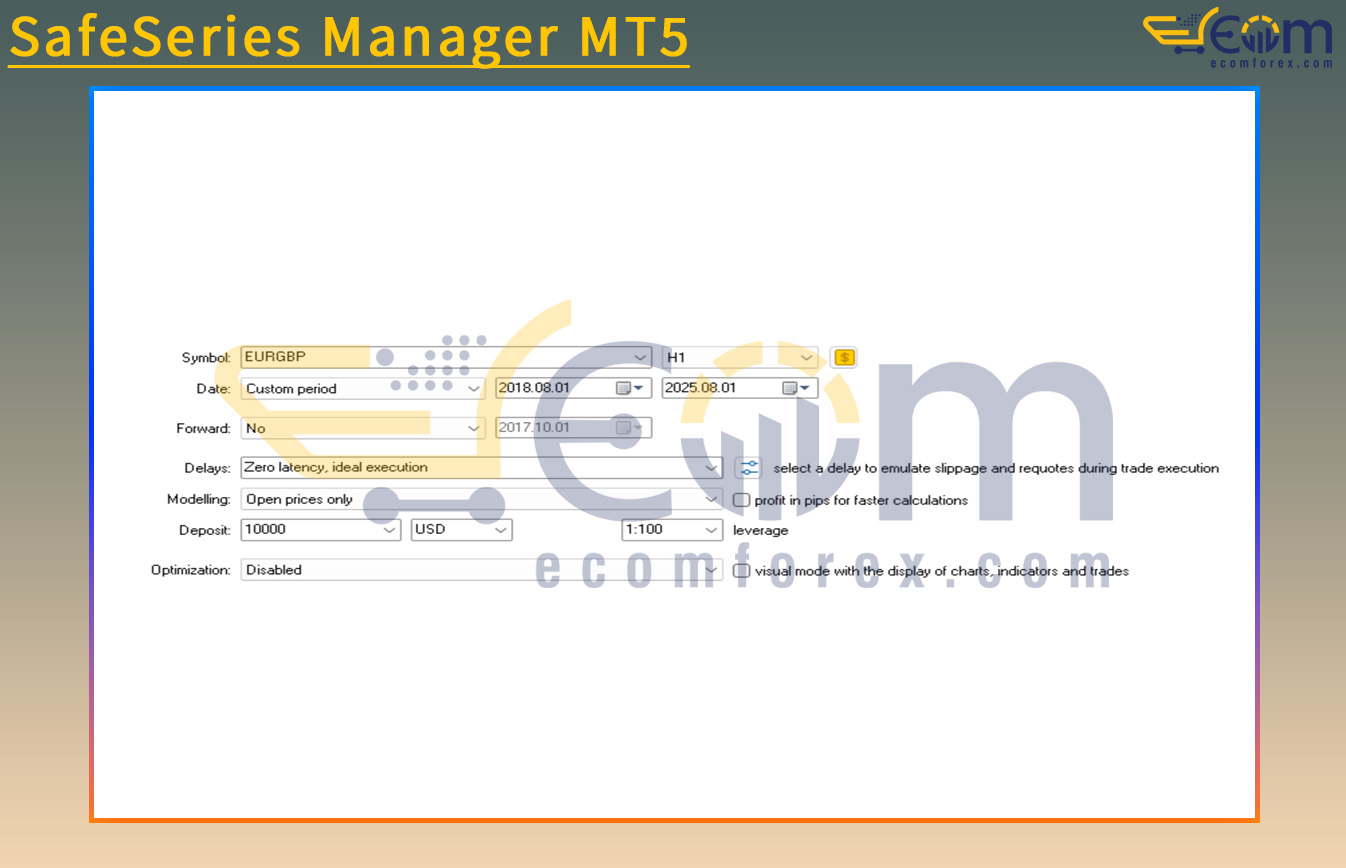 SafeSeries Manager MT5 Input