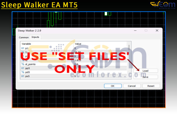 Sleep Walker EA MT5 Setting
