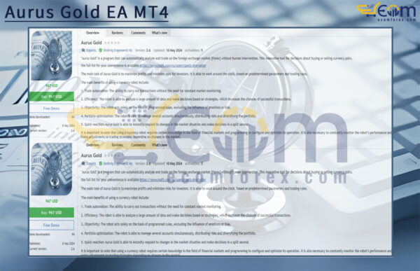 Aurus Gold EA MT4 Review