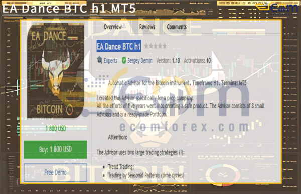 EA Dance BTC h1 MT5 Review