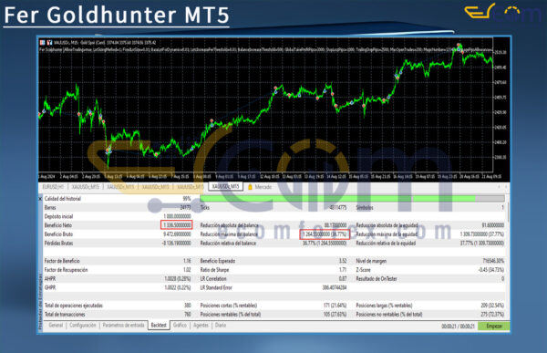 Fer Goldhunter MT5 Backtest